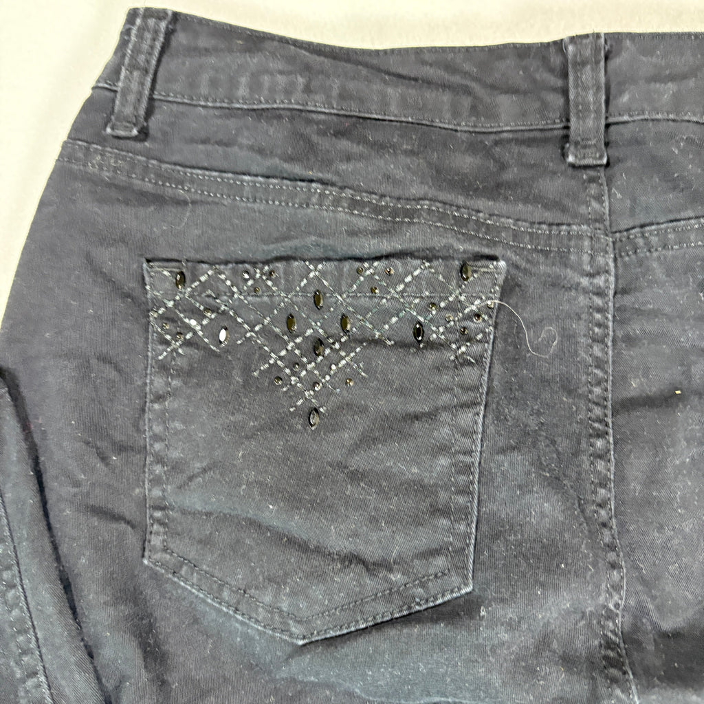 Laura Ashley Pants Women’s 14P Black Straight Leg Denim Jeans Petite