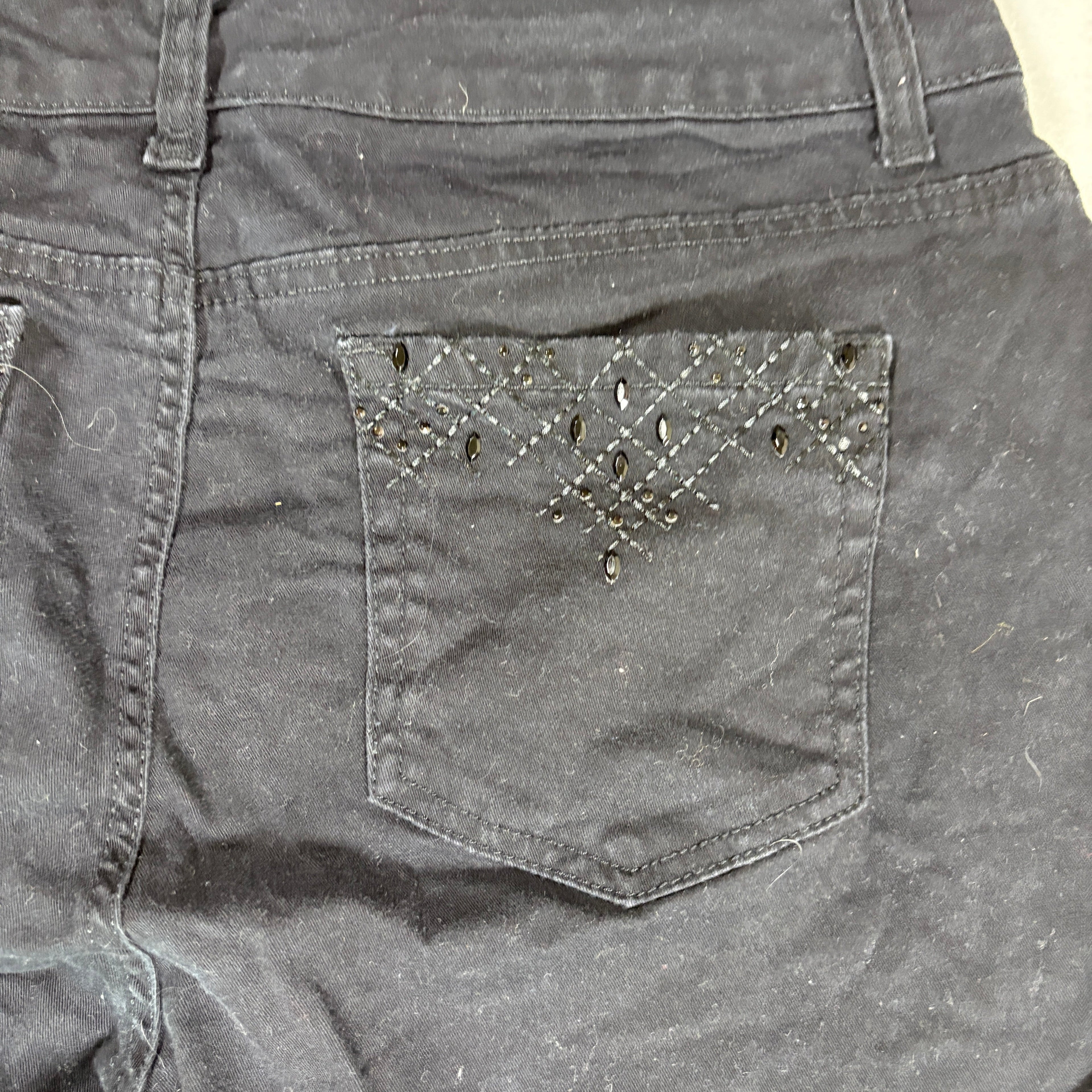 Laura Ashley Pants Women’s 14P Black Straight Leg Denim Jeans Petite