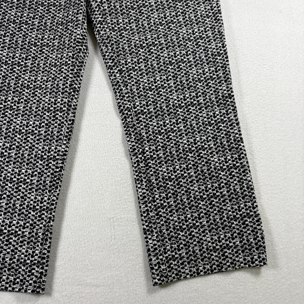 Hilary Radley Womens Pants S Black White Stretch Ankle Career Workwear Slim Fit