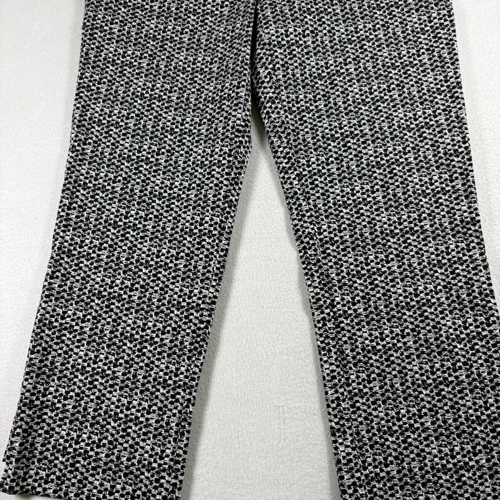 Hilary Radley Womens Pants S Black White Stretch Ankle Career Workwear Slim Fit