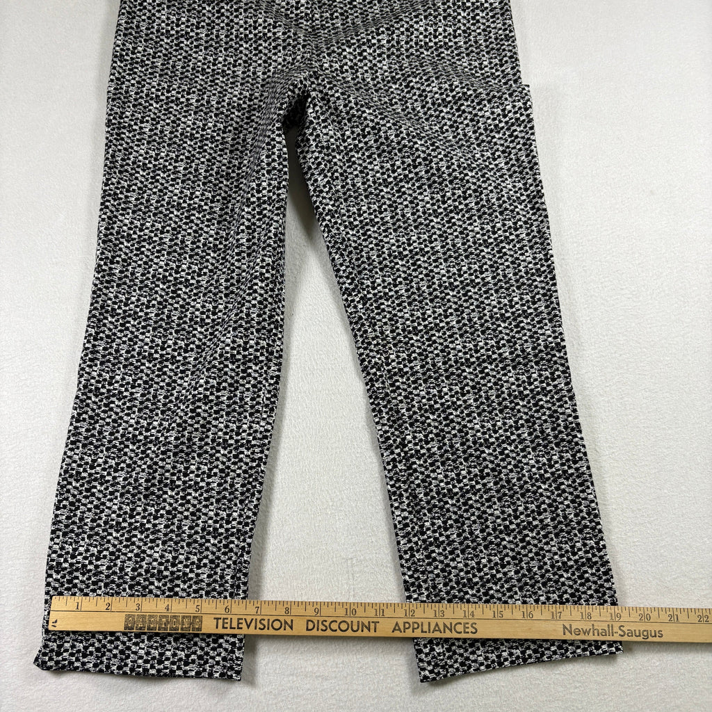 Hilary Radley Womens Pants S Black White Stretch Ankle Career Workwear Slim Fit