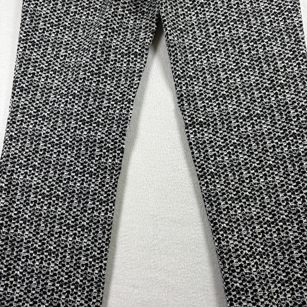 Hilary Radley Womens Pants S Black White Stretch Ankle Career Workwear Slim Fit