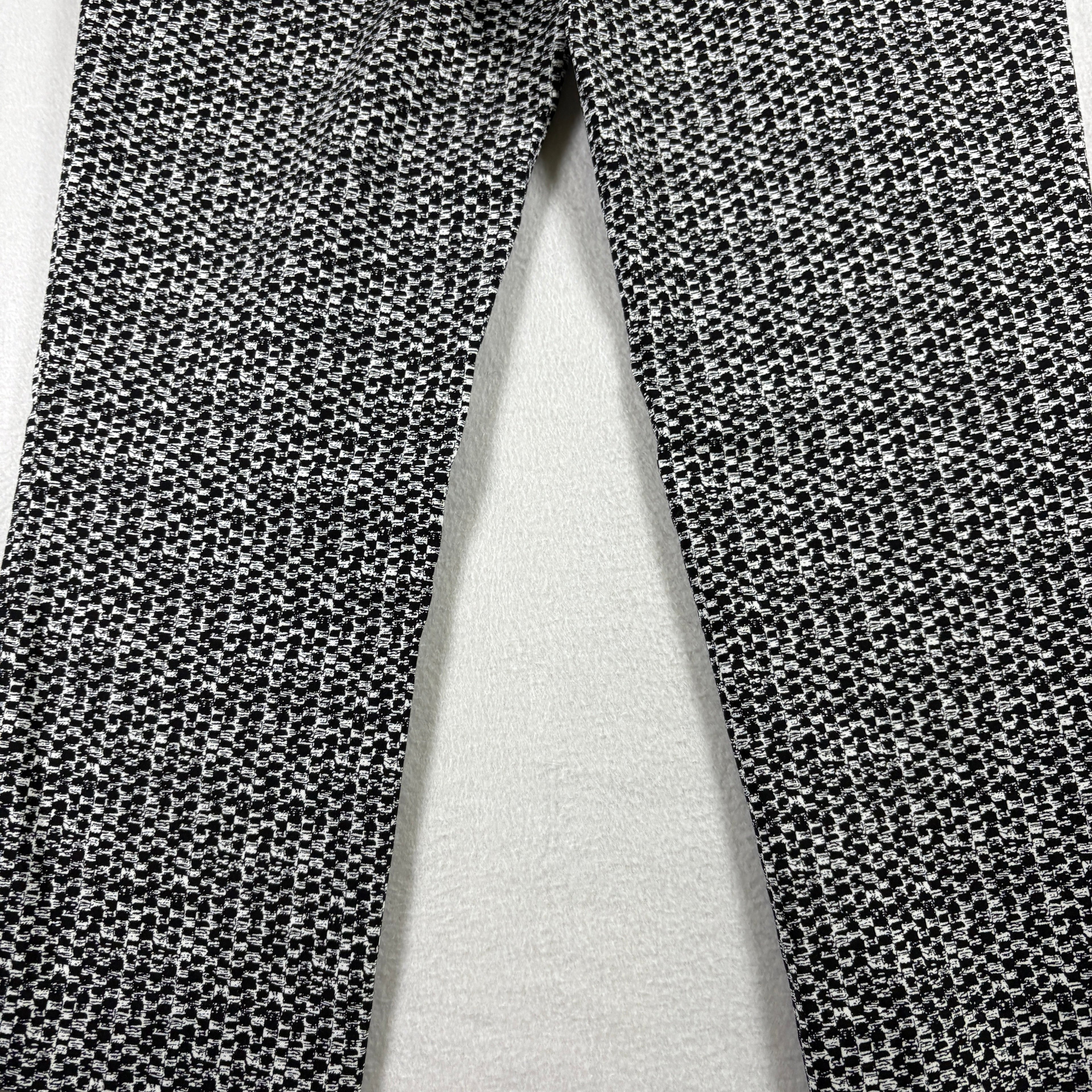 Hilary Radley Womens Pants S Black White Stretch Ankle Career Workwear Slim Fit