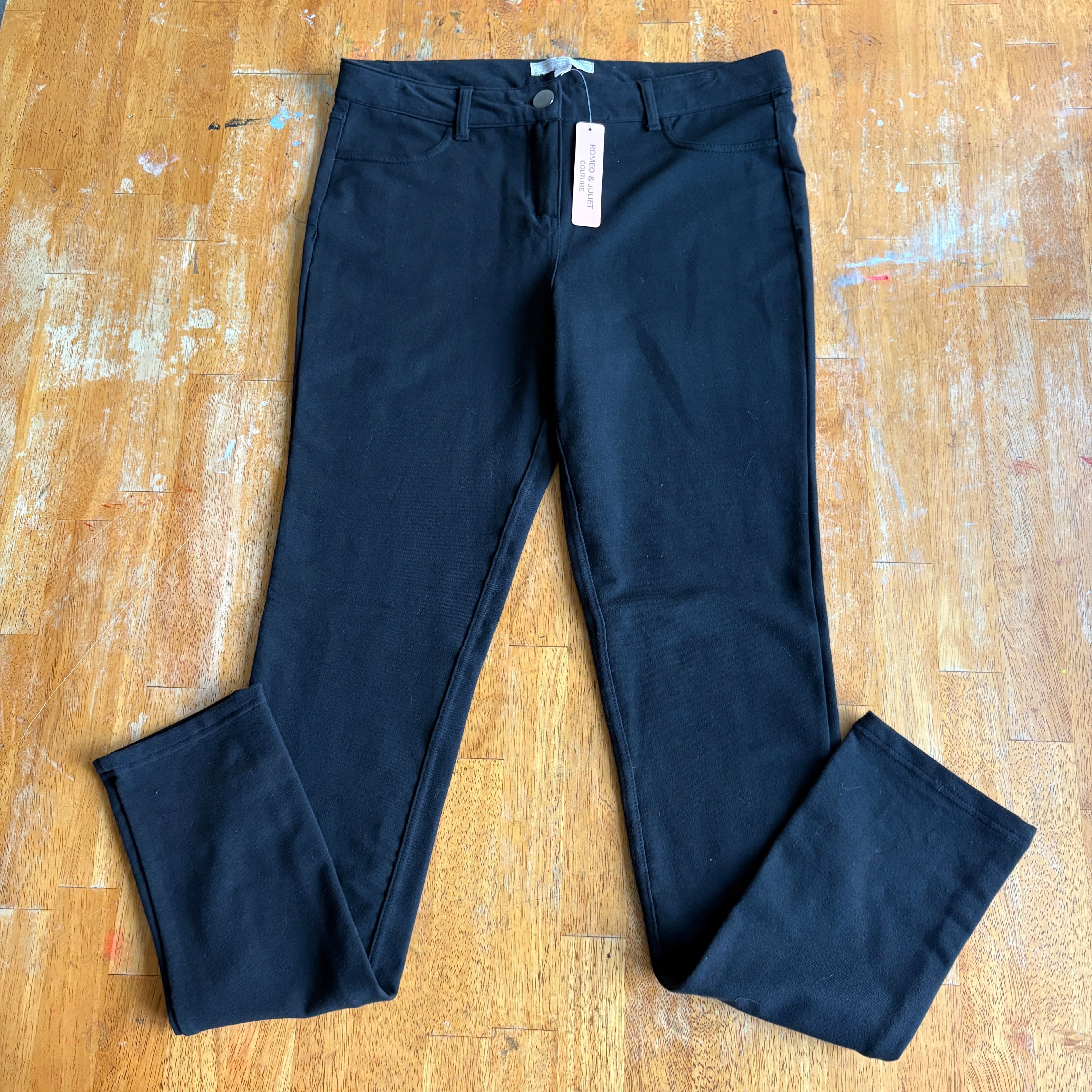Romeo Juliet Couture Pants Womens L Black Stretch Skinny Fit New NWT MSRP $118!!