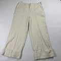 Rachel Comey Pants Womens 12 Wide Leg Cuffed Cream Casual Minimalist High Rise