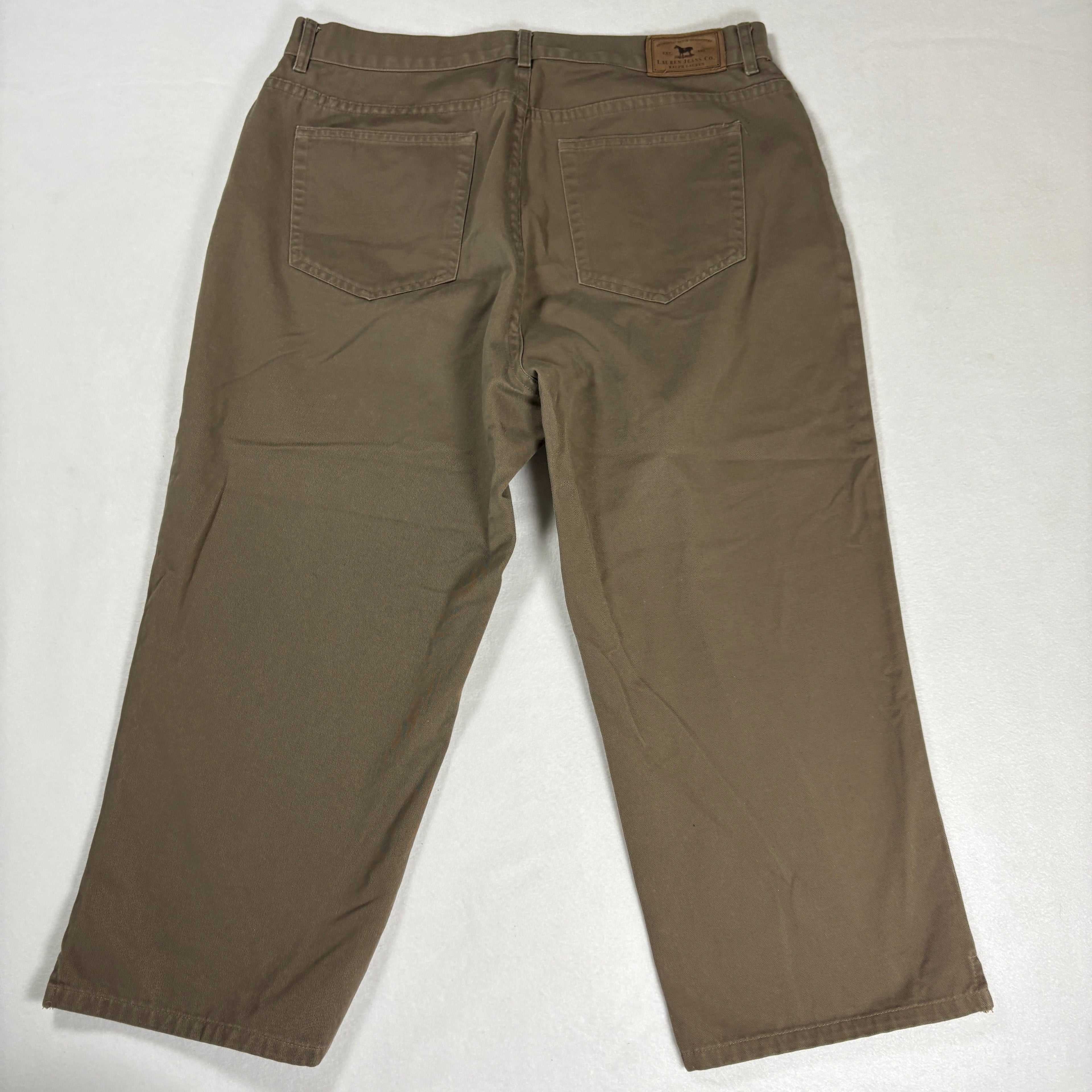 Ralph Lauren Womens Jeans 12 Brown Straight Leg 100% Cotton Vintage Y2K
