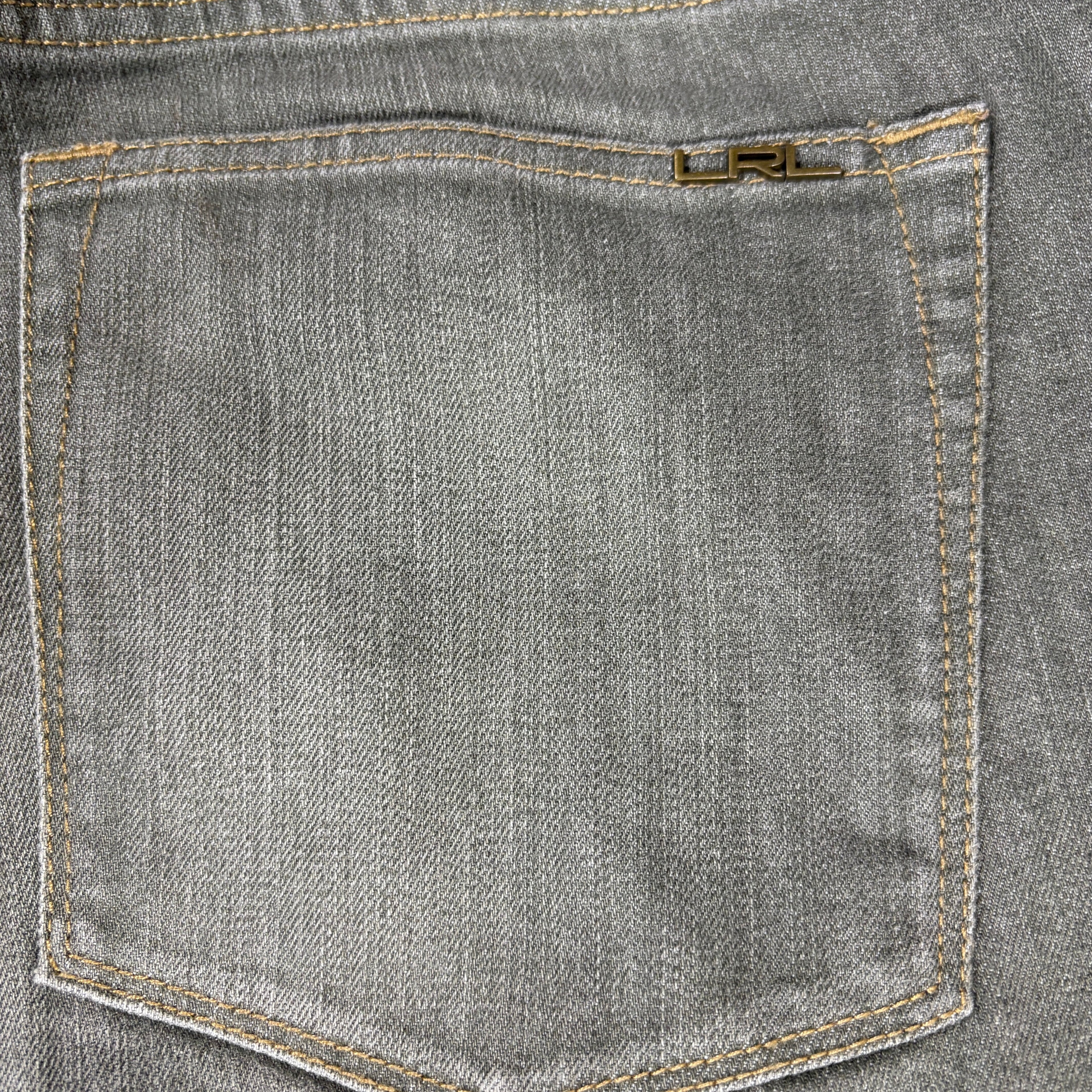 Ralph Lauren Womens Jeans 12 Green Straight Leg Stretch Denim Vintage Y2K