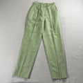 Lauren Ralph Lauren Petite 8P Linen Pants Green High Rise Wide Leg Chic