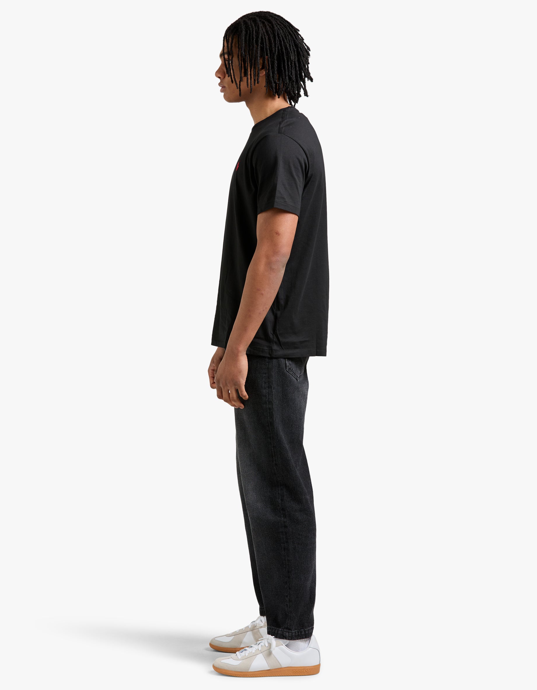 Custom Slim Fit Crew Neck T Shirt - RL Black