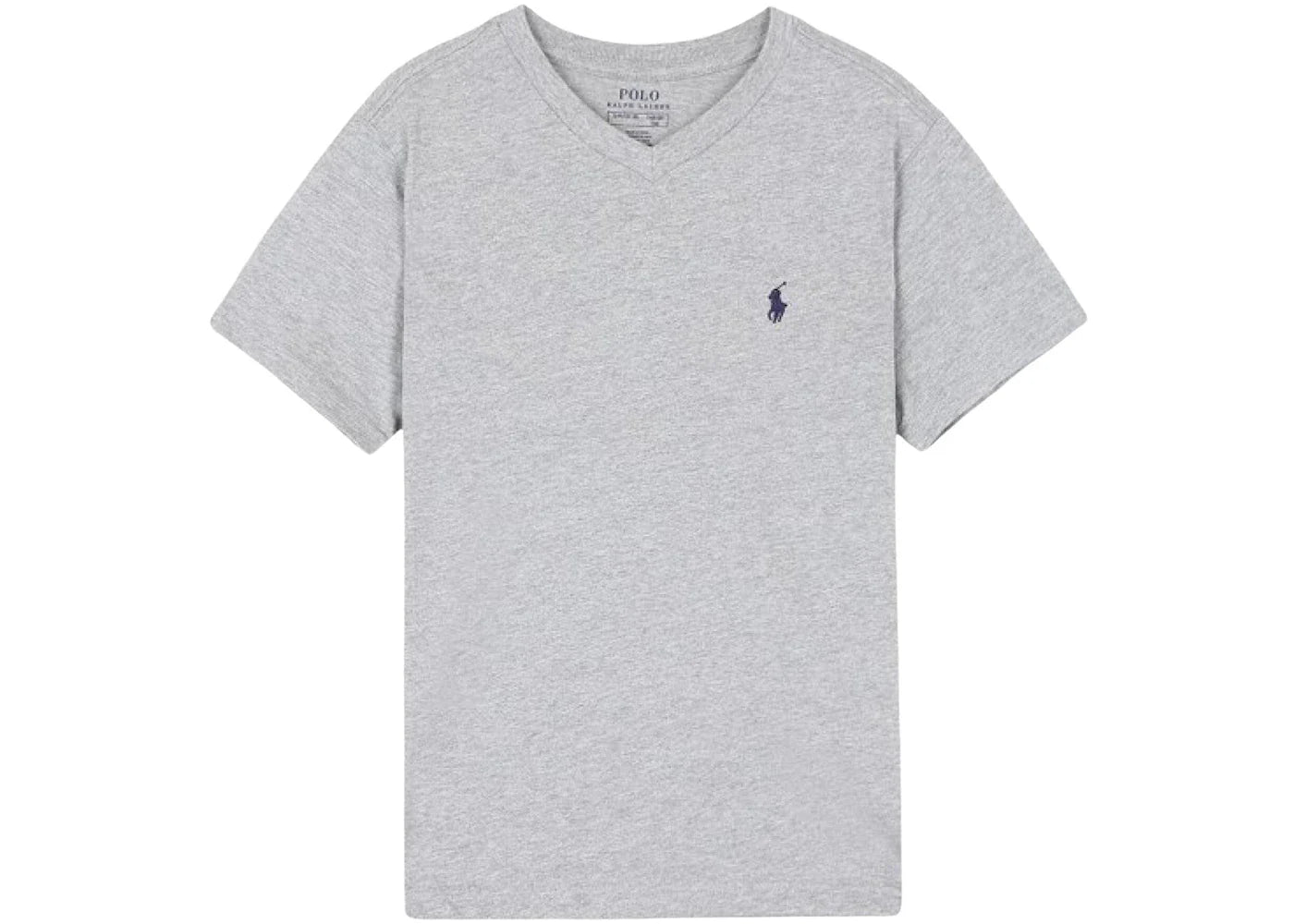 Polo Ralph Lauren Boys Short-Sleeve Cotton Jersey V-Neck T-shirt Andover Heather