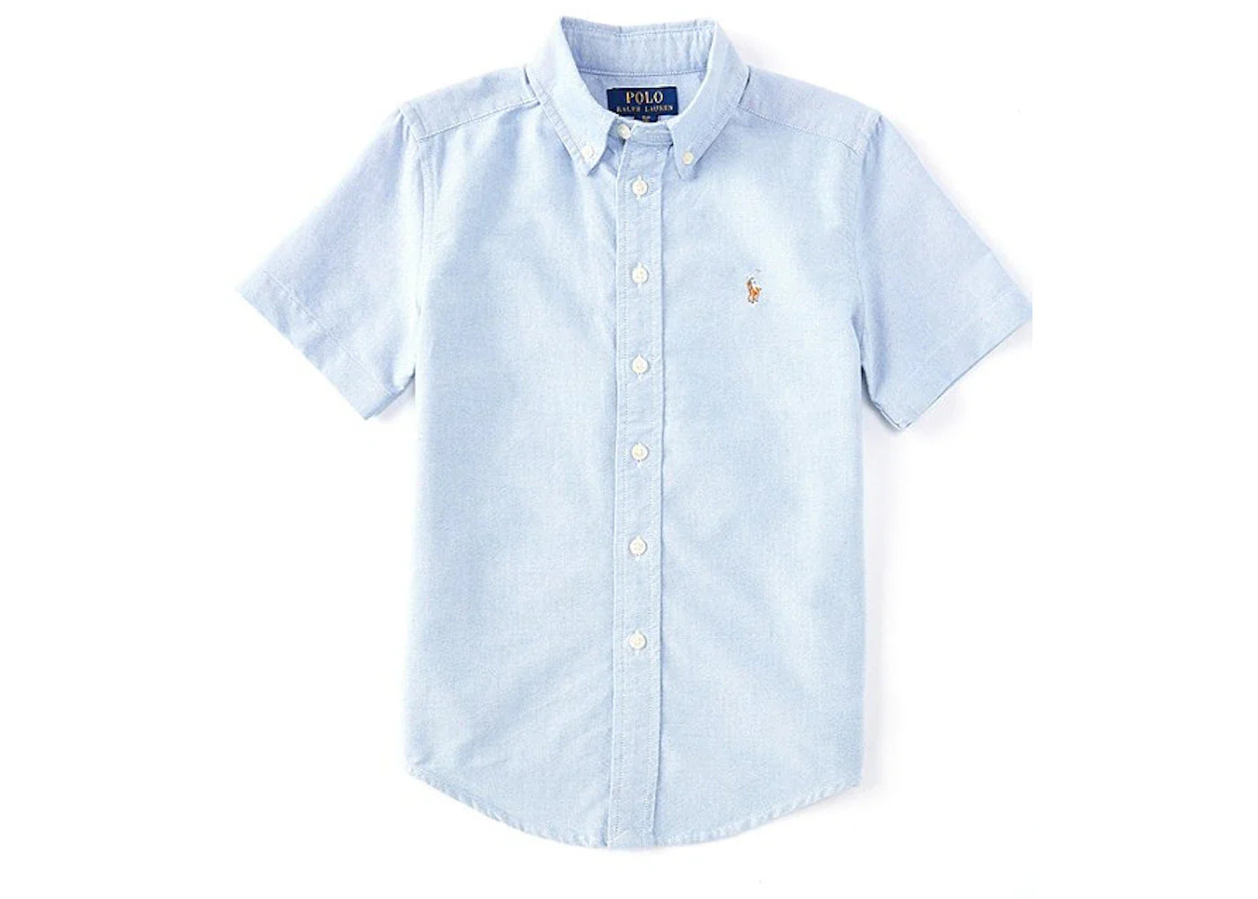 Polo Ralph Lauren Boys Short Sleeve Oxford Sport Solid Shirt Blue