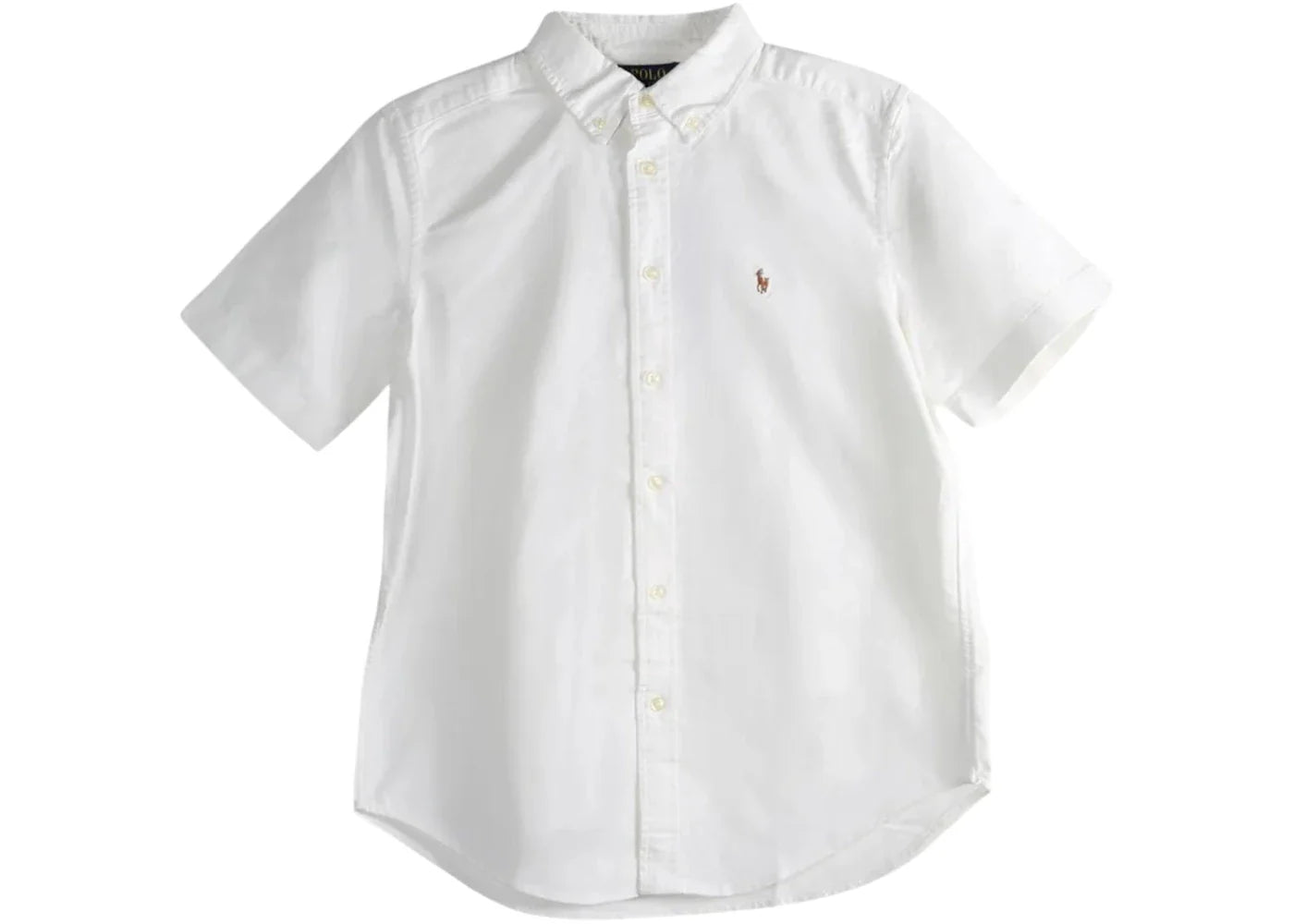 Polo Ralph Lauren Kids Short Sleeve Oxford Sport Shirt White