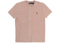 Polo Ralph Lauren Short Sleeve Crewneck Cardigan Pale Pink
