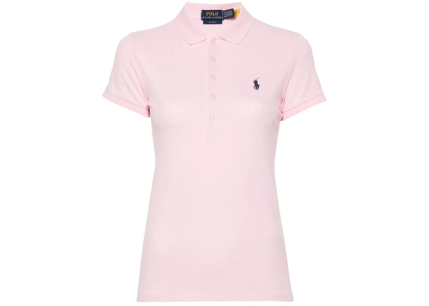 Polo Ralph Lauren Stretch Mesh Julie Polo Slim Short Sleeve Polo Shirt Sunkissed Pink