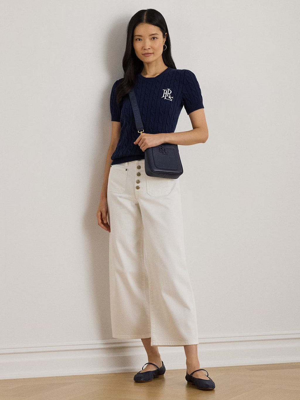 LAUREN RALPH LAUREN T-shirt Donna EYELAH-SHORT SLEEVE-PULLOVER 200P07025 001 REFINED NAVY