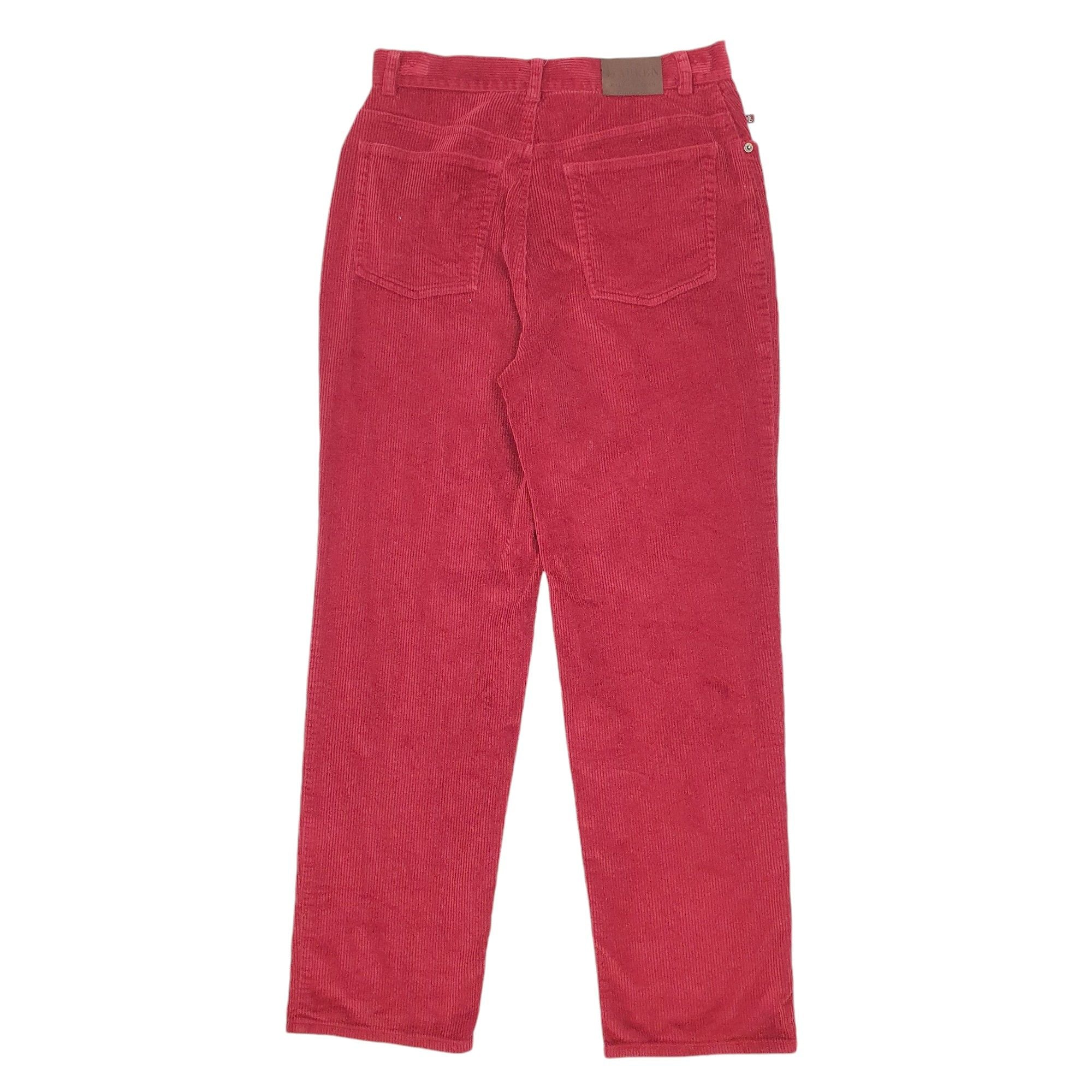 Womens Ralph Lauren Burgundy Corduroy Cotton  Trousers UK12