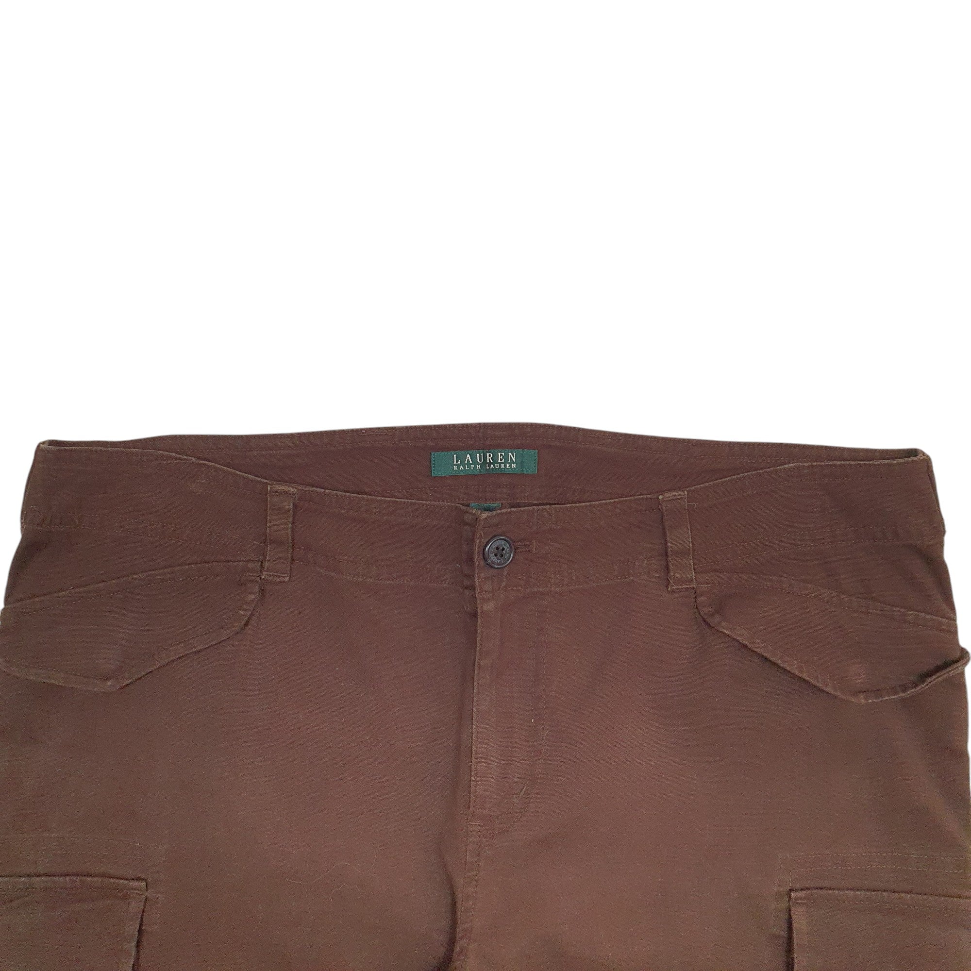 Womens Polo Ralph Lauren Brown Cargo Cotton  Trousers Womens UK18