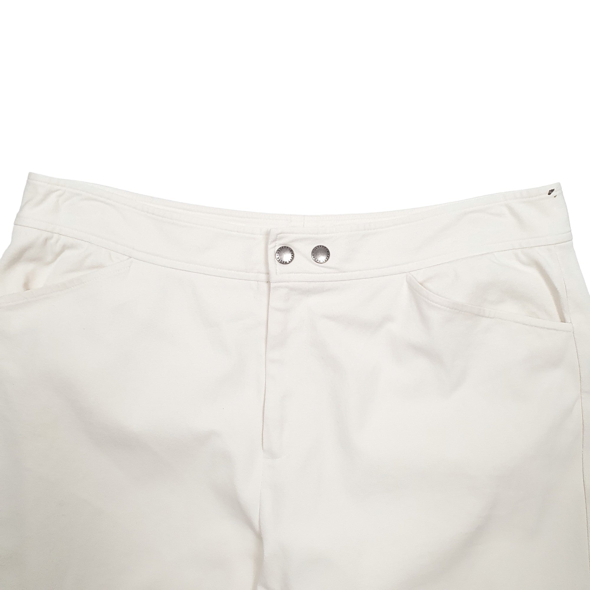 Womens Ralph Lauren Stretch Fit Cream Chino Cotton Blend  Trousers UK14