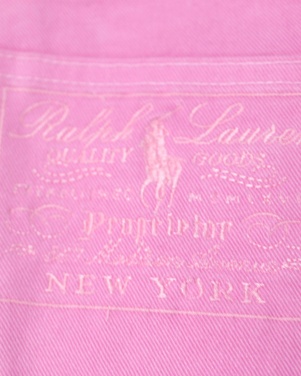 Women's Ralph Lauren Wide Leg Jeans in Pink Cotton
