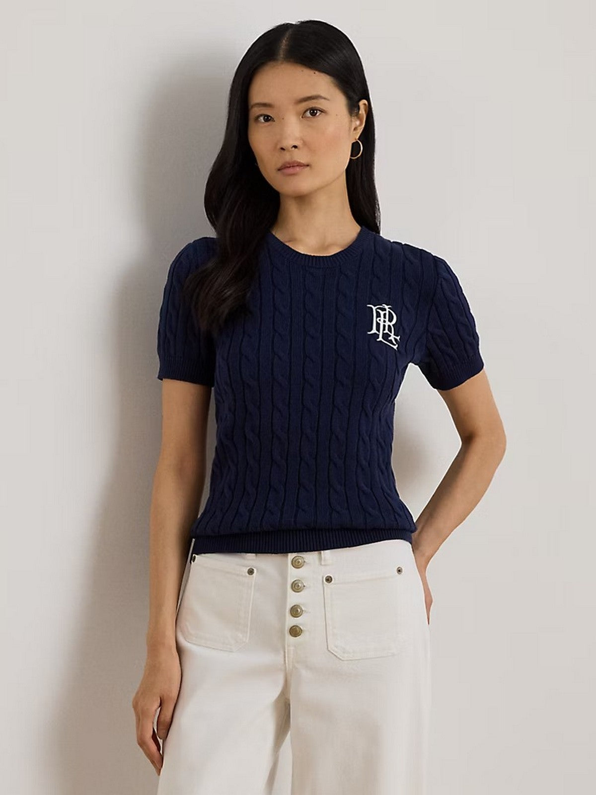 LAUREN RALPH LAUREN T-shirt Donna EYELAH-SHORT SLEEVE-PULLOVER 200P07025 001 REFINED NAVY