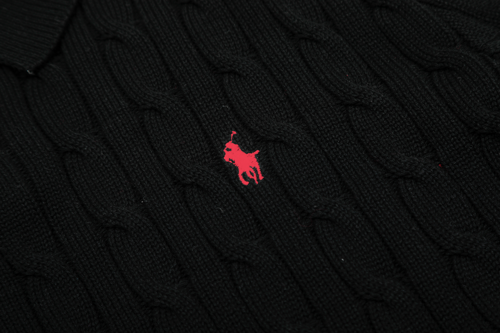 RALPH LAUREN SHORT-SLEEVE POLO KNIT SWEATER STYLE 434